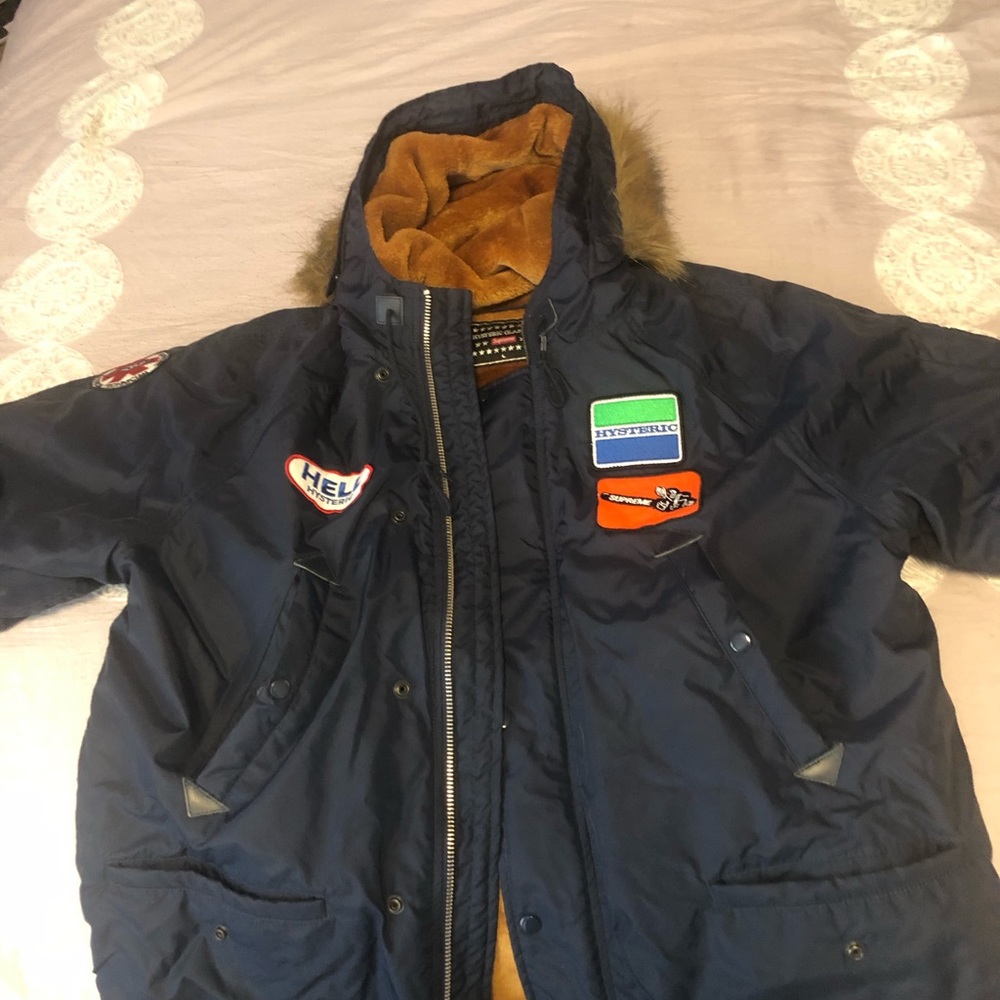 Supreme/HYSTERIC GLAMOUR N-3B Parka (Navy)